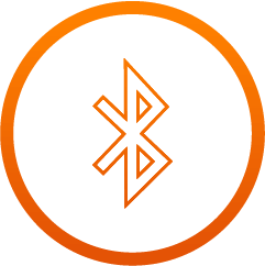 Bluetooth-technology-orange-gradient-circle-icon